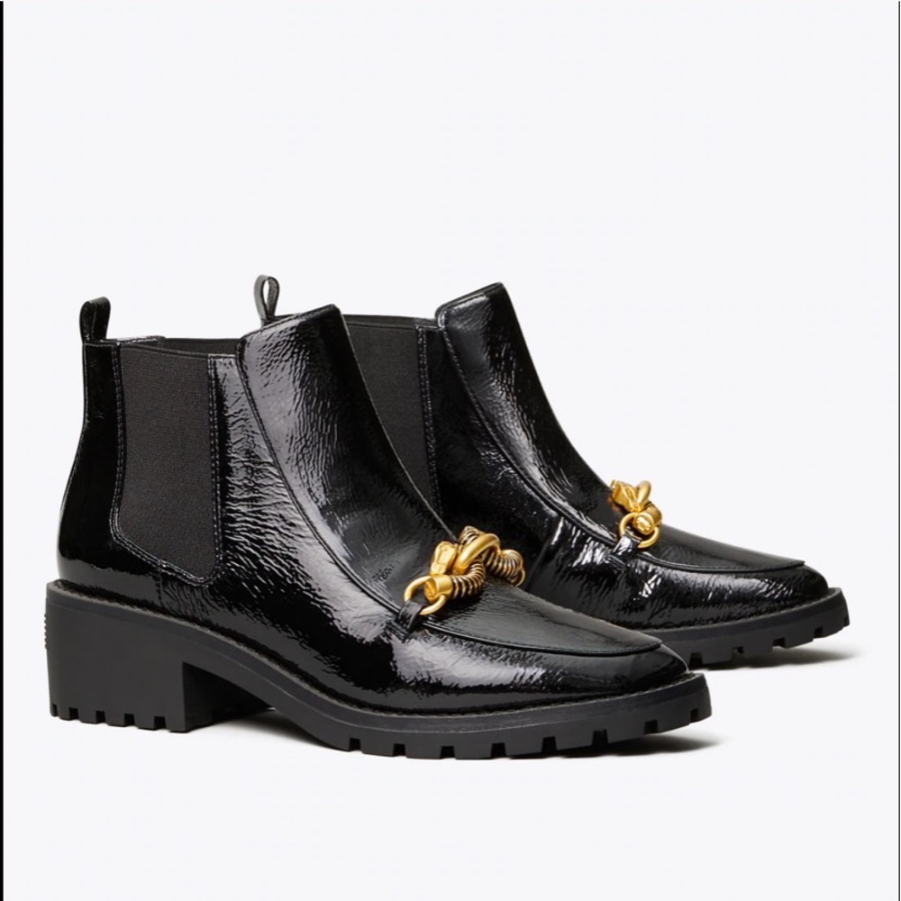 tory burch jessa lug sole bootie size 8